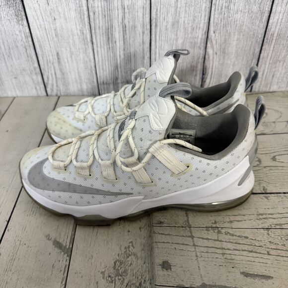 Nike LeBron James 13 Low Men's White & Gray Size US 13 Basketball Sneakers - Picture 4 of 9
